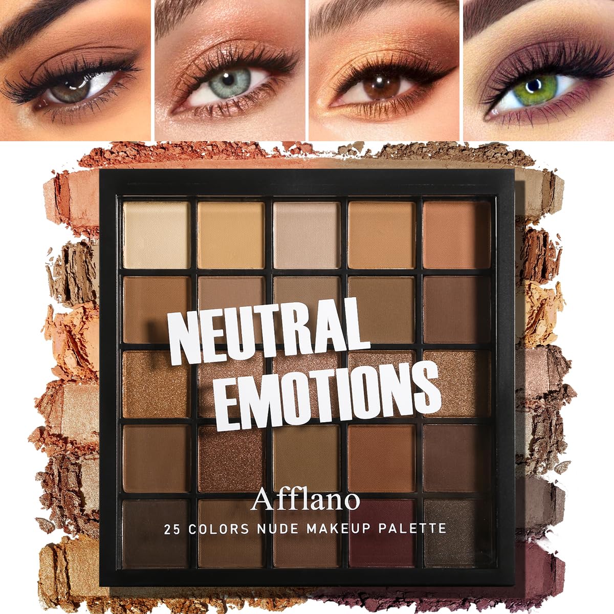 Paleta de Sombras Nude Profesional – 25 Colores Mate y Brillo