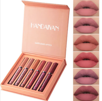 Set de Lip Gloss Mate Rojo Intenso