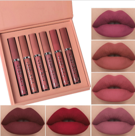 Set de Lip Gloss Mate Rojo Intenso