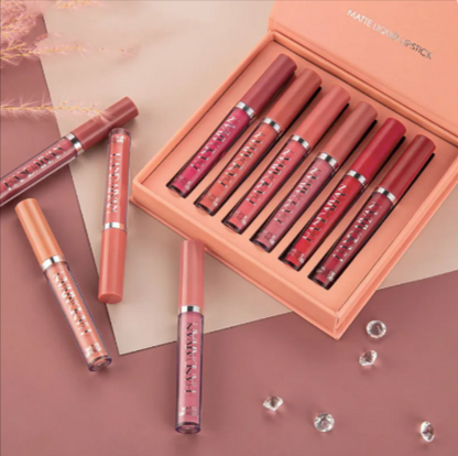 Set de Lip Gloss Mate Rojo Intenso