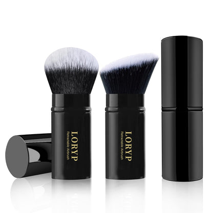 Set de Brochas Kabuki Retráctiles para Maquillaje – 2 Piezas