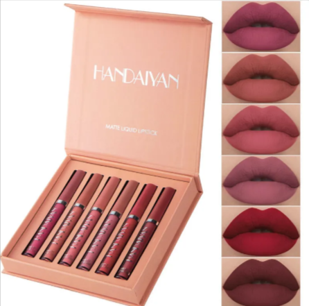 Set de Lip Gloss Mate Rojo Intenso