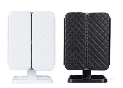 Espejo de Maquillaje LED Plegable con 3 Tonos de Luz